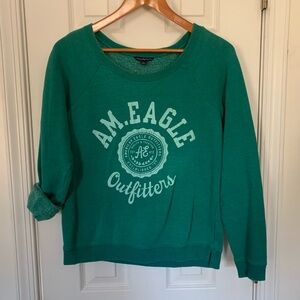 Y2K Retro AEO Green NYC Quality Sweatshirt Pullover